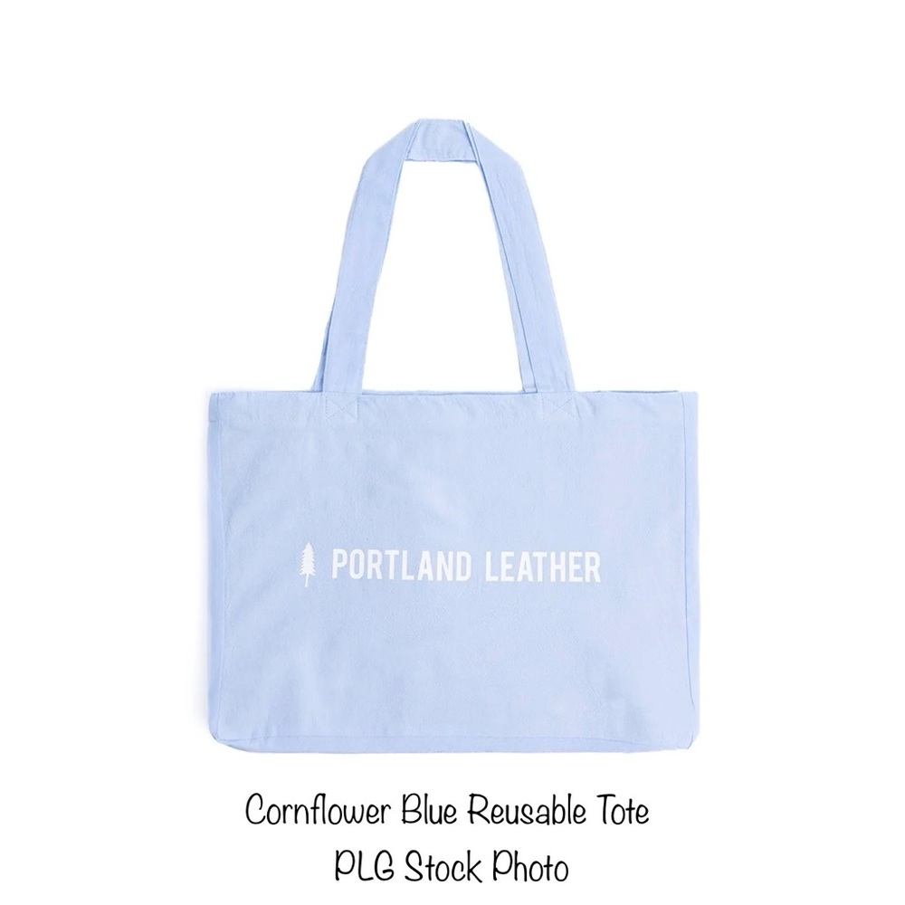 ❌SOLD❌🩵 Portland Leather Reusable Tote in Cornflower Blue